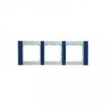 Рамка 3-ая горизонтальная (белый/синий) | арт. 10231905 | Berker  