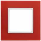 14-5101-23 ЭРА Рамка на 1 пост, стекло, Эра Elegance, красный+бел (10/50/1500) | арт. Б0034478 | ЭРА  