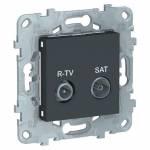 UNICA NEW розетка R-TV/SAT, оконечная, антрацит | арт. NU545554 | Schneider Electric  