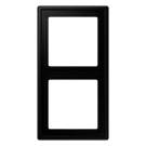 Рамка 2 поста, Jung, LS 990, дюропласт; черный матовый | арт. LS982SWM | JUNG  