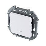 Переключатель одноклавишный с подсветкой/индикацией - INSPIRIA - 10 AX - 250 В~ - белый | арт. 673660 | Legrand  