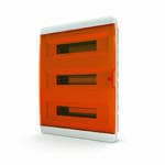 Щит встраиваемый 54 мод. IP41, прозрачная оранжевая дверца | арт. 01-02-083 | Tekfor  