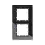 Рамка 2-местная, BERKER B.7, Стекло, цвет: черный / антрацитовый, матовый | арт. 10126616 | Berker  
