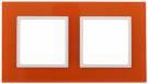 14-5102-22 ЭРА Рамка на 2 поста, стекло, Эра Elegance, оранжевый+бел (5/50/1200) | арт. Б0034495 | ЭРА  