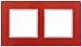 14-5102-23 ЭРА Рамка на 2 поста, стекло, Эра Elegance, красный+бел (5/50/1200)