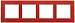 14-5104-23 ЭРА Рамка на 4 поста, стекло, Эра Elegance, красный+бел (5/25/900)