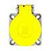 Розетка панельная, Schuko, чвет: желтый, IP54