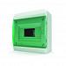 Щит навесной BNZ 40-08-1, 8 мод. IP41, прозрачная зеленая дверца