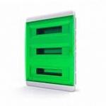Щит встраиваемый 54 мод. IP41, прозрачная зеленая дверца | арт. 01-02-082 | Tekfor  