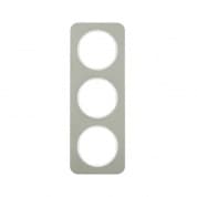 Рамка, 3-местная, BERKER R.1, Cталь/полярная белизна | арт. 10132114 | Berker  