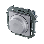 Светорегулятор поворотный без нейтрали 300Вт - INSPIRIA - алюминий | арт. 673792 | Legrand  