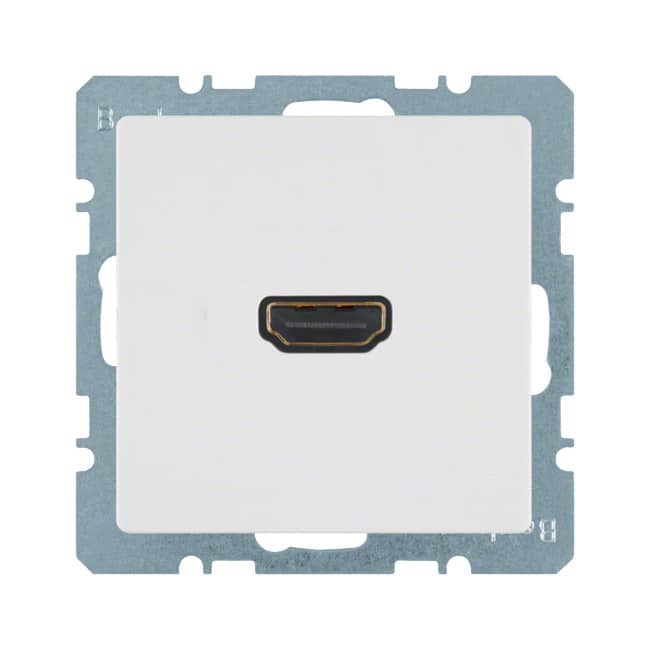 BMO HDMI, Q.1/Q.3, цвет: полярная белезна, с эффектом бархата | Berker | арт. 3315426089