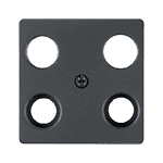 Накладка для антенной розетки 4 отверстия, BERKER S.1/B.3/B.7, цвет: антрацитовый, матовый | арт. 14831606 | Berker  