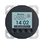 Терморегулятор с дисплеем, Berker R.1/R.3/R.8/Serie 1930/R.classic, цвет: черный, глянцевый | арт. 20462045 | Berker  