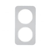 Рамка, 2-местная, BERKER R.1, Алюминий/полярная белизна | арт. 10122174 | Berker  