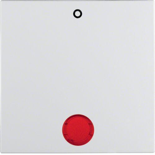 Клавиша с красной линзой и символом "О", S.1/B.3/B.7, полярная белизна, матовый | Berker | арт. 16241909