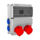 Щиток для 12 модулей, розетки: CEE 2x5/32A, Schuko 4x1/16A по бокам, IP44 | арт. BD6-2234-4020 |   