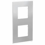 UNICA PURE рамка 2-поста, вертикальная, алюминий МАТОВЫЙ/белый | арт. NU6004V80 | Schneider Electric  