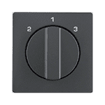 Накладка для 3-х ступенчатого выключателя 2-1-3, Berker Q.1/Q.3/Q.7, антрацитовый, бархатный лак | арт. 10846086 | Berker  