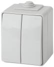 11-1606-03 ЭРА Переключатель двойной IP65, 10АХ-250В, ОУ, Эра Эксперт, серый 11-1606-03 | арт. Б0035979 |   
