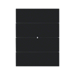 Клавишный сенсор B.IQ, 4-канальный для световых сцен, стекло, цвет: черный | арт. 75168692 | Berker  
