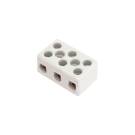 Клемма керамическая винтовая 10 мм² 3 пары контактов с крепежным отверстием (84 шт./уп.) REXANT | арт. 07-6226 | Rexant  