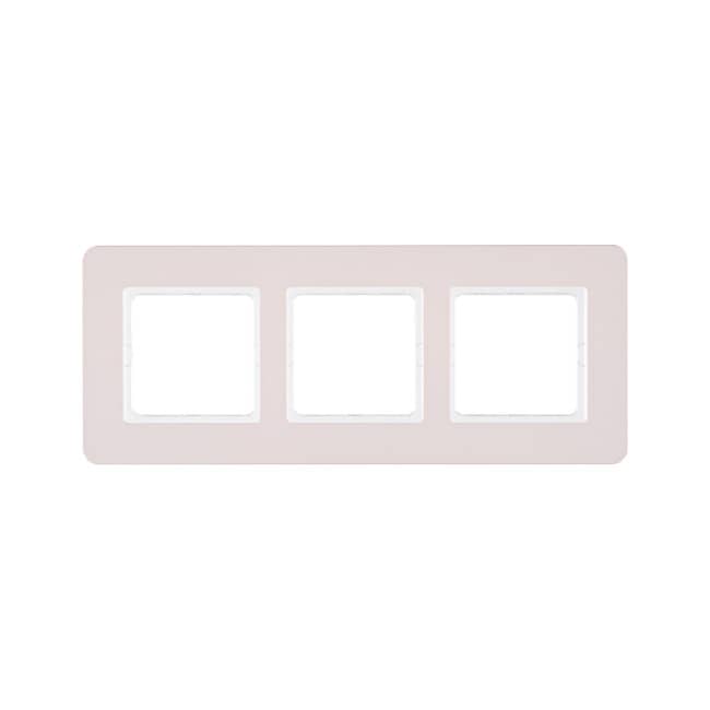 Рамкa, Berker Q.7, 3-местная, цвет: розовый кварц, матовый, лакированный | Berker | арт. 10136152