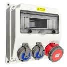 Щиток ZH2828 для 12 модулей, розетки: CEE 1x5/16A, Schuko 2x1/16A, IP67 | арт. ZH282815-S | JK-Box  
