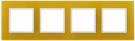 14-5104-21 ЭРА Рамка на 4 поста, стекло, Эра Elegance, жёлтый+бел (5/25/900) | арт. Б0034530 | ЭРА  
