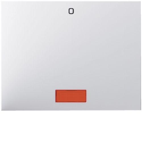Клавиша с красной линзой и символом "О", K.1, полярная белизна, глянцевый | Berker | арт. 14177109