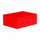 КР2802-743 Коробка КР2802-743 ПК поликорбанат,красный цвет корпуса и крышки,крышка низкая,DIN-рейка  | арт. КР2802-743 | Hegel  