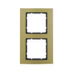 Рамка 2-местная, B.3, анодированный Алюминий цвет: золотой / антрацитовый, матовый | арт. 10123016 | Berker  