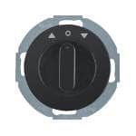 Жалюзийный поворотный выключатель, 2 полюсный, BERKER R.CLASSIC, черный, глянцевый | арт. 38122045 | Berker  