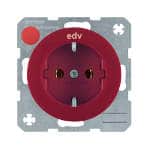 Розетка SCHUKO, со знаком EDV, R.1/R.3, красный, глянцевый | арт. 47432022 | Berker  