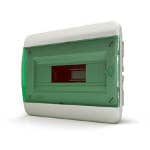 Щит встраиваемый 12 мод. IP41, прозрачная зеленая дверца | арт. 01-02-022 | Tekfor  