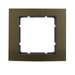 Рамка 1-местная, B.3, анодированный Алюминий цвет: коричневый / антрацитовый, матовый | арт. 10113001 | Berker  