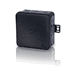 FR Распределительная коробка IP55, 80x80x37mm, черный, с эластичными мембранами | арт. 7340165 | F-tronic  