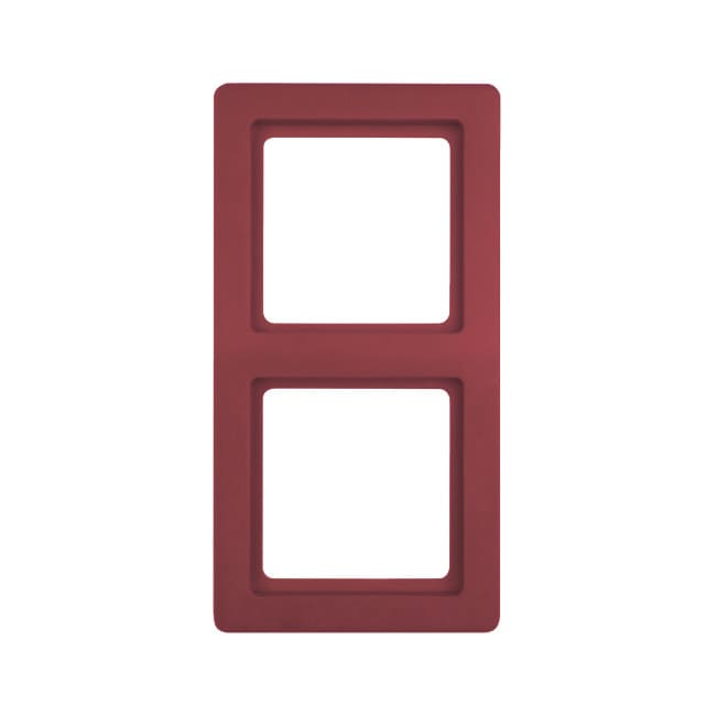 Рамка 2-местная, BERKER Q.1, цвет: красный, с эффектом бархата | Berker | арт. 10126062