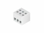 Клеммная колодка 3x1,0-6,0 mm², фарфор, цвет белый | арт. 134/3.G | Kleinhuis  