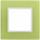 14-5101-26 ЭРА Рамка на 1 пост, стекло, Эра Elegance, лайм+бел (10/50/1800) | арт. Б0034480 | ЭРА  