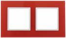 14-5102-23 ЭРА Рамка на 2 поста, стекло, Эра Elegance, красный+бел (5/50/1200) | арт. Б0034496 | ЭРА  