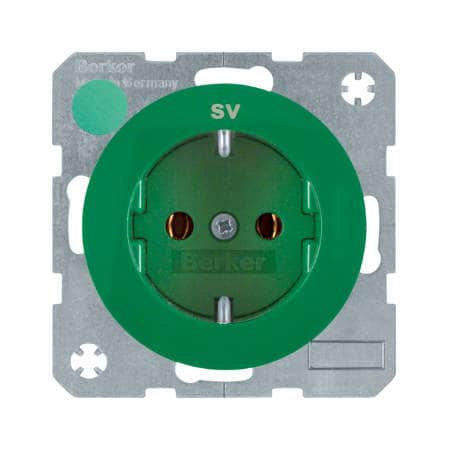 Розетка SCHUKO, со знаком SV, R.1/R.3, зеленый, глянцевый | Berker | арт. 47432003