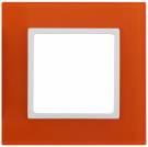 14-5101-22 ЭРА Рамка на 1 пост, стекло, Эра Elegance, оранжевый+бел (10/50/1500) | арт. Б0034477 | ЭРА  