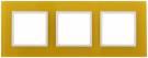 14-5103-21 ЭРА Рамка на 3 поста, стекло, Эра Elegance, жёлтый+бел (5/25/900) | арт. Б0034512 | ЭРА  