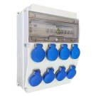 Щиток с атоматами и УЗО, 8 розеток Schuko 1/16A, IP44 | арт. BD6H2802-0000 | Bemis  