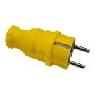 Вилка Schuko каучуковая, кабельная, цв. желтый, IP44 | арт. BV3-1402-2011 | Bemis  