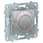 UNICA NEW термостат электронный, 8А, встроенный термодатчик, алюминий | арт. NU550130 | Schneider Electric  