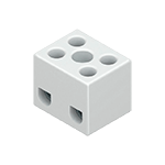Клеммная колодка 2x1-4 мм², фарфор, цвет белый, с монтажным отверстием | арт. 1127.G | Kleinhuis  