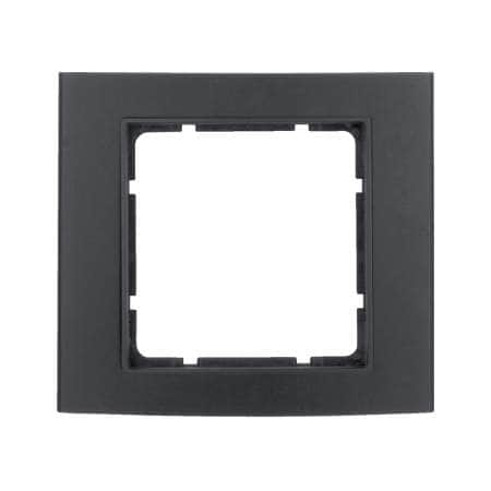Рамка 1-местная, B.3, анодированный Алюминий цвет: черный / антрацитовый, матовый | Berker | арт. 10113005