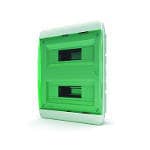 Щит встраиваемый 24 мод. IP41, прозрачная зеленая дверца | арт. 01-02-042 | Tekfor  